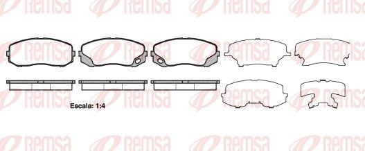 REMSA 1405.00 Brake Pad Set, disc brake