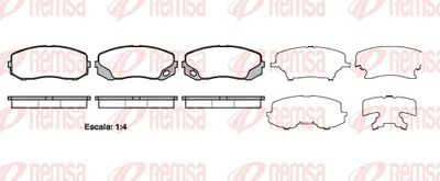 Brake Pad Set, disc brake REMSA 1405.00