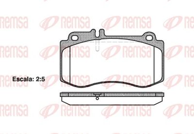 Brake Pad Set, disc brake REMSA 1406.00