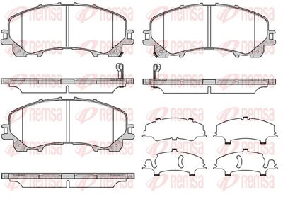 Brake Pad Set, disc brake REMSA 1407.12