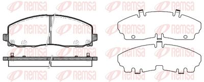 Brake Pad Set, disc brake REMSA 1484.04