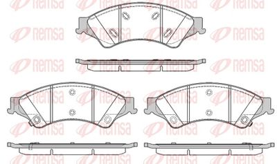 Brake Pad Set, disc brake REMSA 1524.02