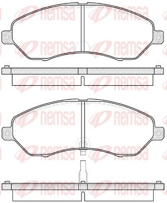 Brake Pad Set, disc brake REMSA 1529.02