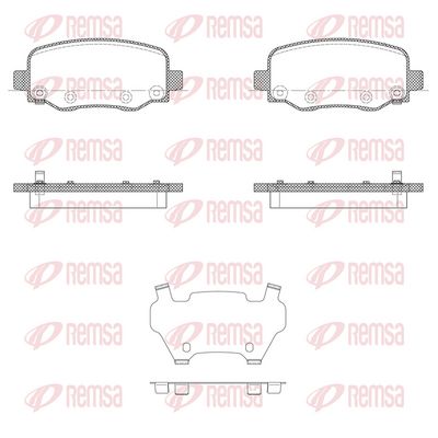 Brake Pad Set, disc brake REMSA 1578.05