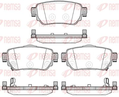 Brake Pad Set, disc brake REMSA 1582.02