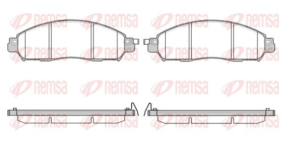 REMSA 1612.04 Brake Pad Set, disc brake