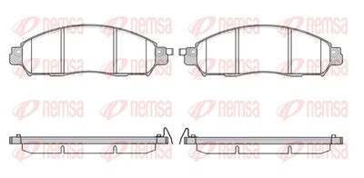 Brake Pad Set, disc brake REMSA 1612.04