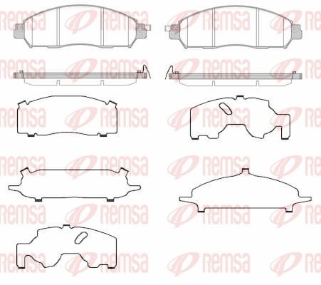 REMSA 1612.24 Brake Pad Set, disc brake