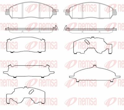 Brake Pad Set, disc brake REMSA 1612.24