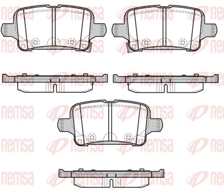REMSA 1628.02 Brake Pad Set, disc brake