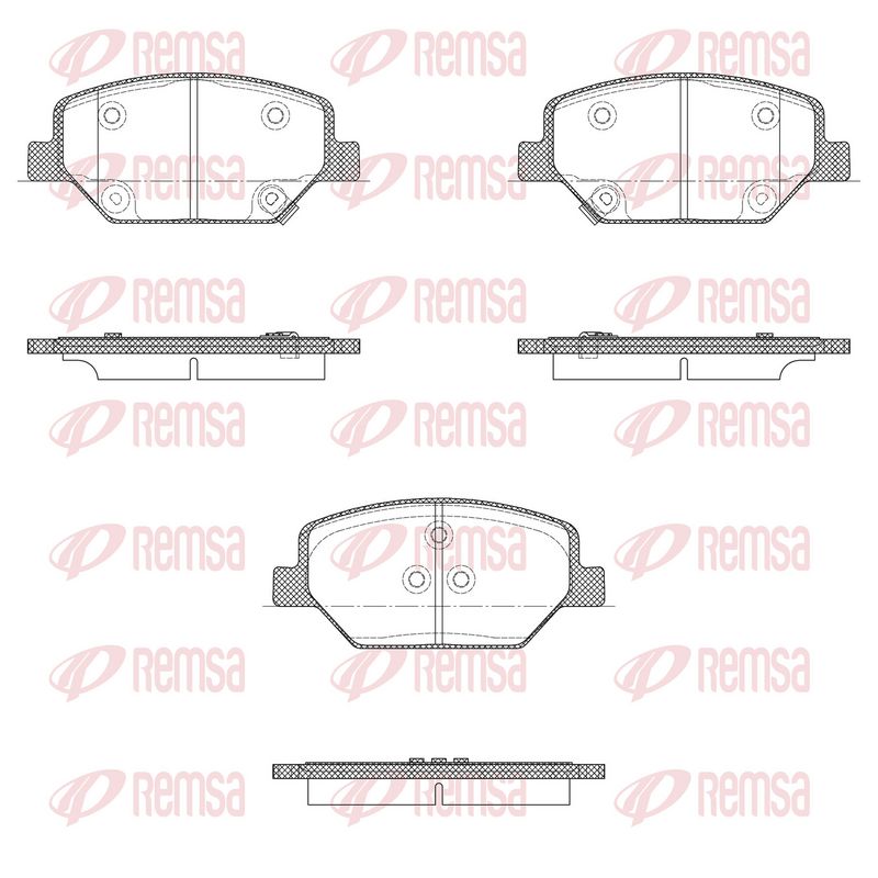 REMSA 1631.02 Brake Pad Set, disc brake