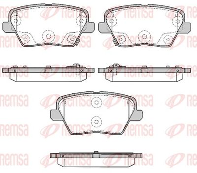 Brake Pad Set, disc brake REMSA 1784.02