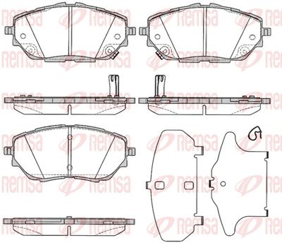 Brake Pad Set, disc brake REMSA 1786.02