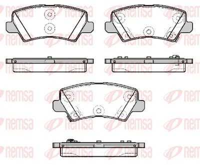 Brake Pad Set, disc brake REMSA 1804.02
