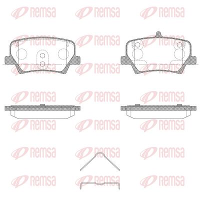 Brake Pad Set, disc brake REMSA 1819.00