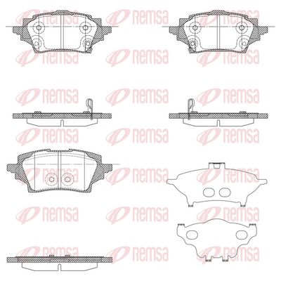 Brake Pad Set, disc brake REMSA 1859.02