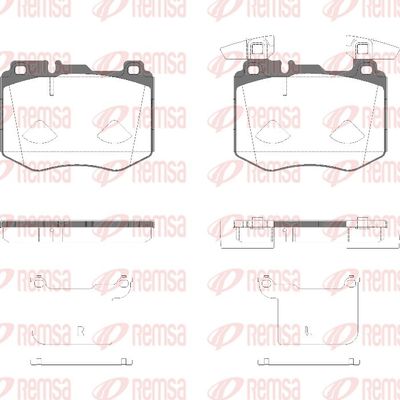 Brake Pad Set, disc brake REMSA 1883.20