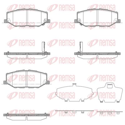 Brake Pad Set, disc brake REMSA 1914.02