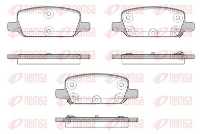 Brake Pad Set, disc brake REMSA 1917.02