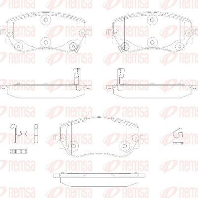 Brake Pad Set, disc brake REMSA 1940.02