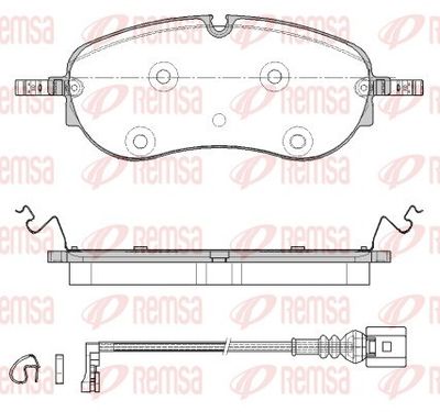 Brake Pad Set, disc brake REMSA 1962.01