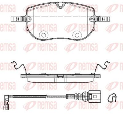 Brake Pad Set, disc brake REMSA 1964.01