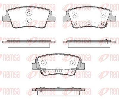 Brake Pad Set, disc brake REMSA 1980.02