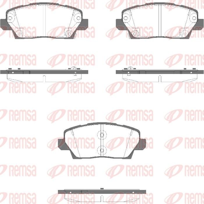 REMSA 1995.02 Brake Pad Set, disc brake
