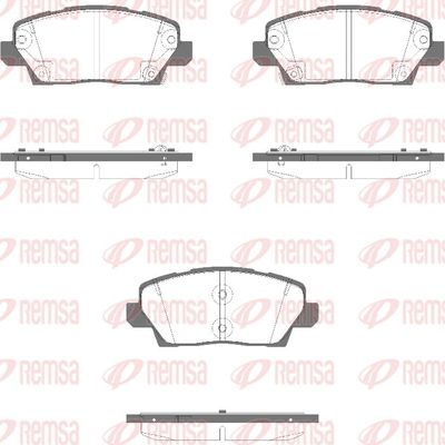 Brake Pad Set, disc brake REMSA 1995.02
