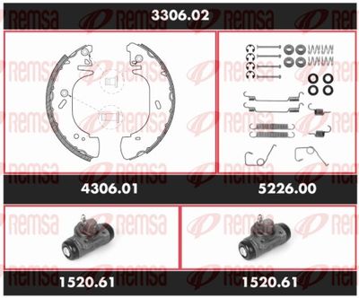 Brake Kit, drum brake REMSA 3306.02