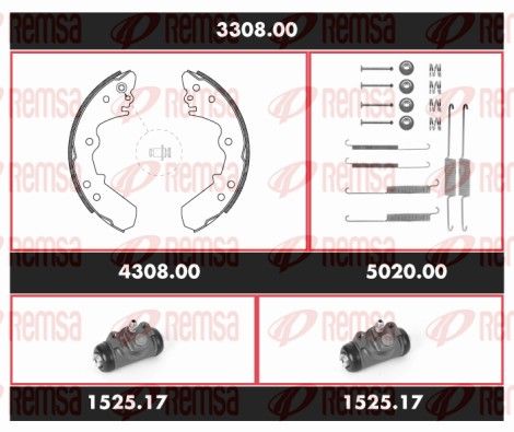 REMSA 3308.00 Brake Kit, drum brake