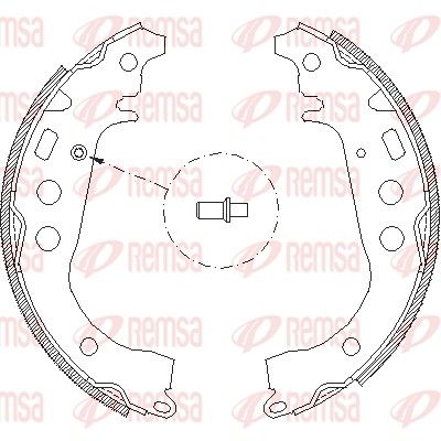 REMSA 4101.00 Brake Shoe