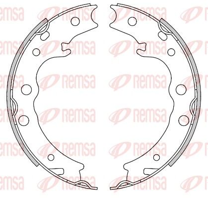 REMSA 4448.00 Brake Shoe, parking brake