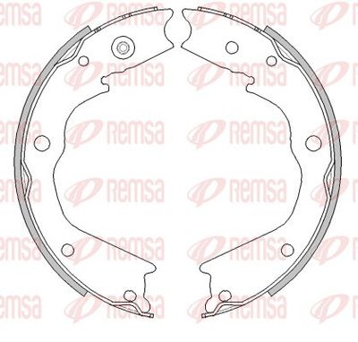 Brake Shoe, parking brake REMSA 4482.00