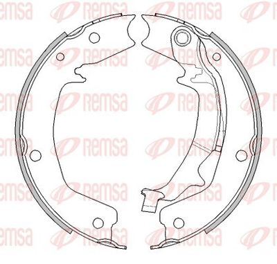 Brake Shoe, parking brake REMSA 4489.00