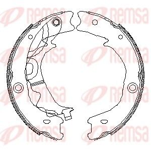 Brake Shoe, parking brake REMSA 4542.00