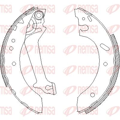 REMSA 4670.00 Brake Shoe