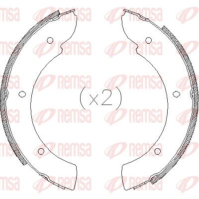 Brake Shoe, parking brake REMSA 4711.00