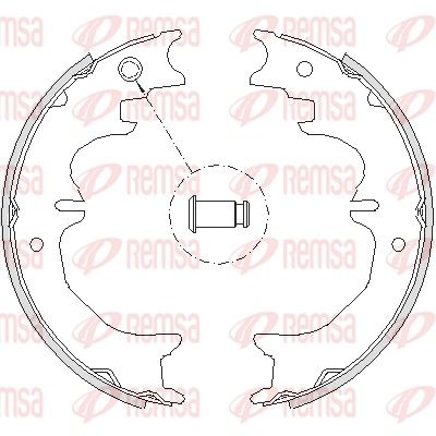 Brake Shoe, parking brake REMSA 4727.00