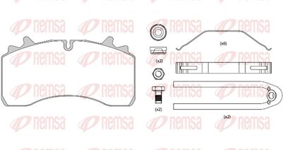 Brake Pad Set, disc brake REMSA JCA 1075.80