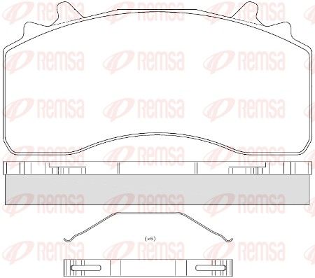 REMSA JCA 1526.00 Brake Pad Set, disc brake