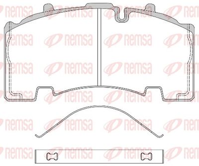 Brake Pad Set, disc brake REMSA JCA 1555.00