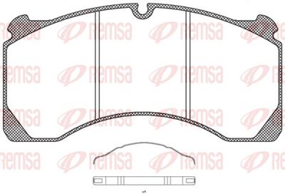 Brake Pad Set, disc brake REMSA JCA 847.00