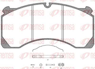 Brake Pad Set, disc brake REMSA JCA 847.80