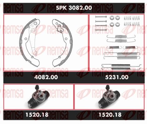 REMSA SPK 3082.00 Brake Kit, drum brake