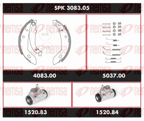 REMSA SPK 3083.05 Brake Kit, drum brake