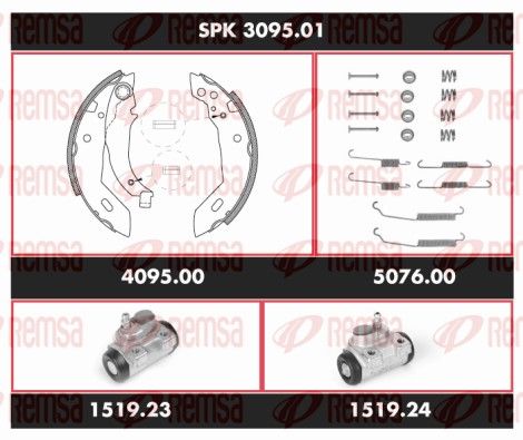 REMSA SPK 3095.01 Brake Kit, drum brake
