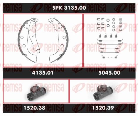 REMSA SPK 3135.00 Brake Kit, drum brake