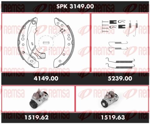 REMSA SPK 3149.00 Brake Kit, drum brake