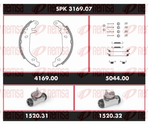 REMSA SPK 3169.07 Brake Kit, drum brake